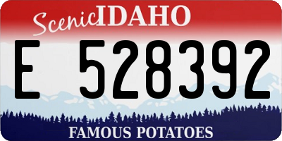 ID license plate E528392