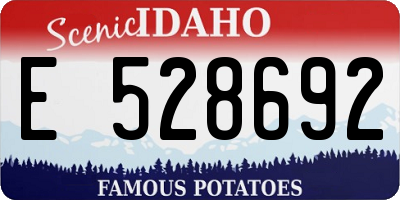 ID license plate E528692