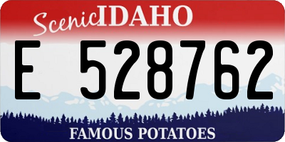 ID license plate E528762