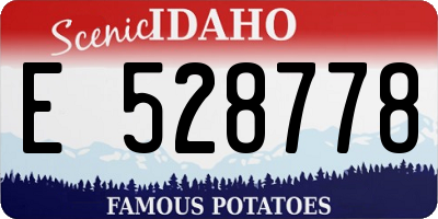 ID license plate E528778