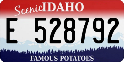 ID license plate E528792