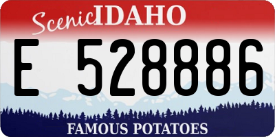 ID license plate E528886