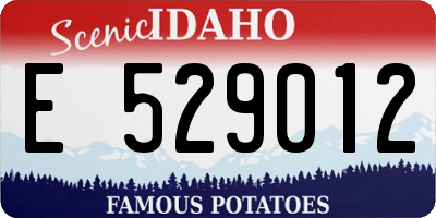 ID license plate E529012
