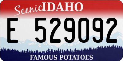 ID license plate E529092