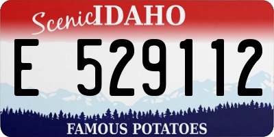 ID license plate E529112