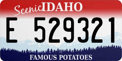 ID license plate E529321