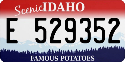 ID license plate E529352