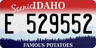 ID license plate E529552