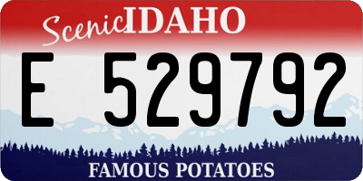 ID license plate E529792
