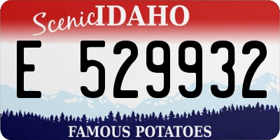 ID license plate E529932