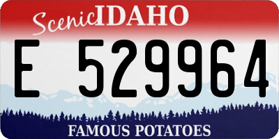 ID license plate E529964