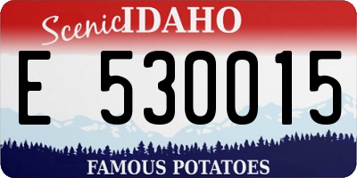 ID license plate E530015