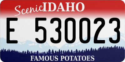 ID license plate E530023