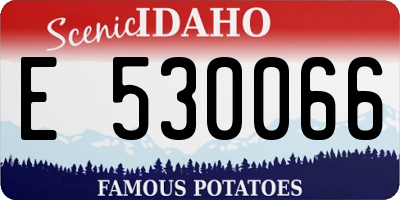 ID license plate E530066