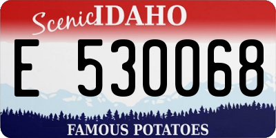 ID license plate E530068