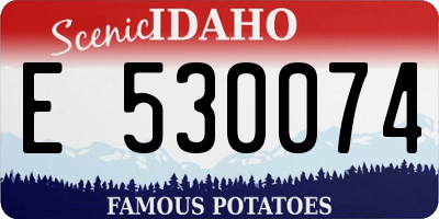 ID license plate E530074