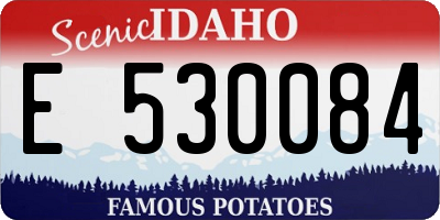 ID license plate E530084