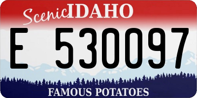 ID license plate E530097