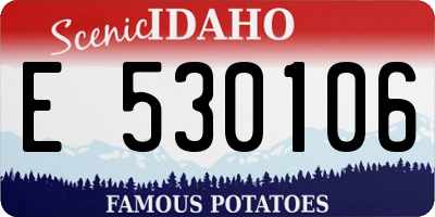 ID license plate E530106