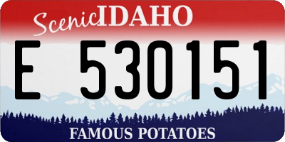 ID license plate E530151
