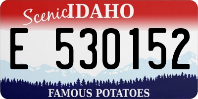 ID license plate E530152