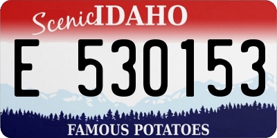 ID license plate E530153