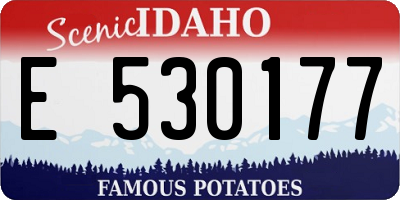 ID license plate E530177