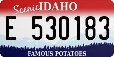 ID license plate E530183