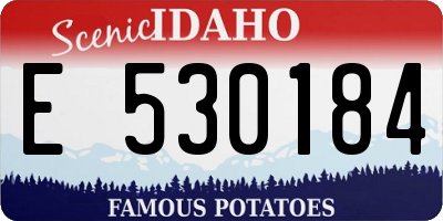 ID license plate E530184