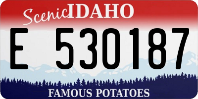 ID license plate E530187