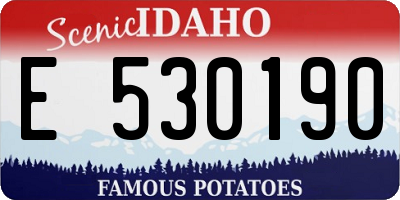 ID license plate E530190