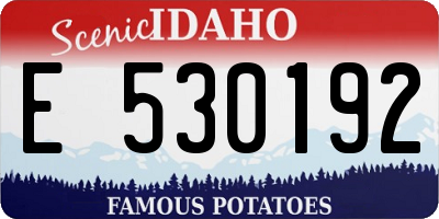 ID license plate E530192