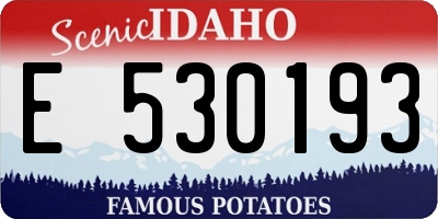 ID license plate E530193