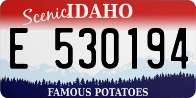 ID license plate E530194