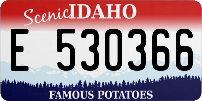 ID license plate E530366