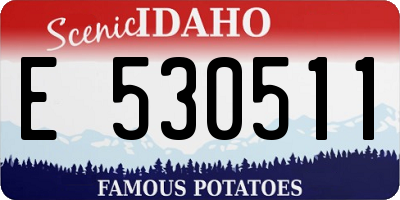 ID license plate E530511