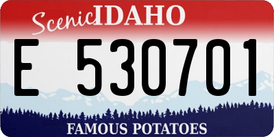 ID license plate E530701