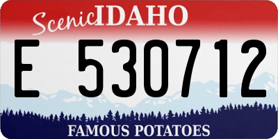 ID license plate E530712