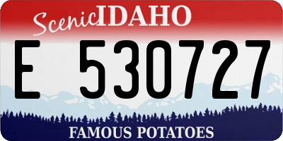 ID license plate E530727