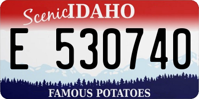 ID license plate E530740