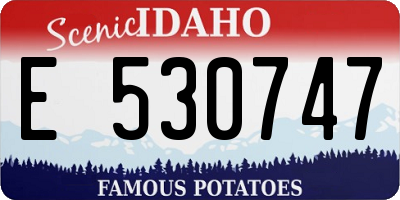 ID license plate E530747