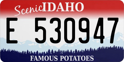 ID license plate E530947