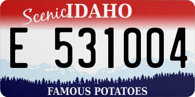 ID license plate E531004