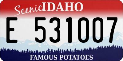 ID license plate E531007