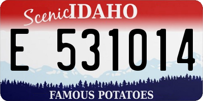 ID license plate E531014