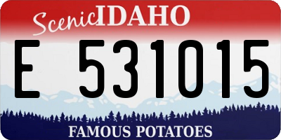 ID license plate E531015