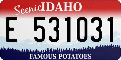 ID license plate E531031