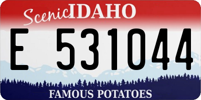 ID license plate E531044