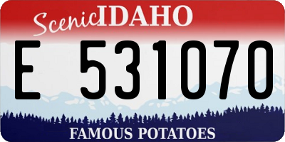 ID license plate E531070