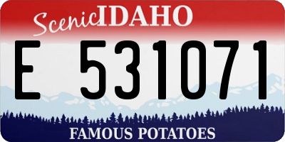 ID license plate E531071